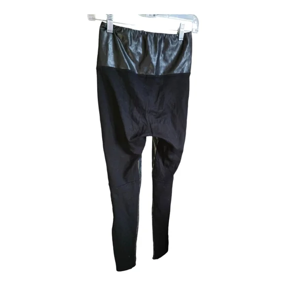 ARITZIA Wilfred Daria 50/50 Vegan Leather High Waist Stretch Cotton Pant Legging - Picture 4 of 7